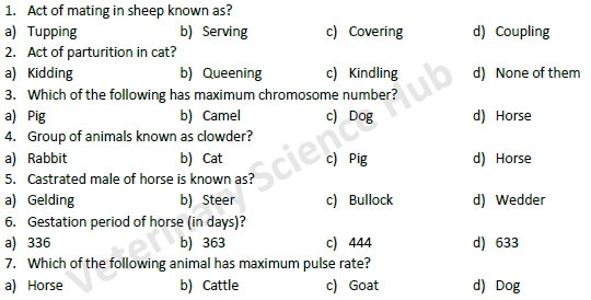 Multiple Choice Questions | Page 2 of 2 | Veterinary Science Hub